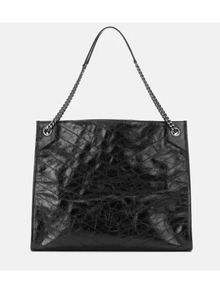 Usnjena torbica Saint Laurent črna