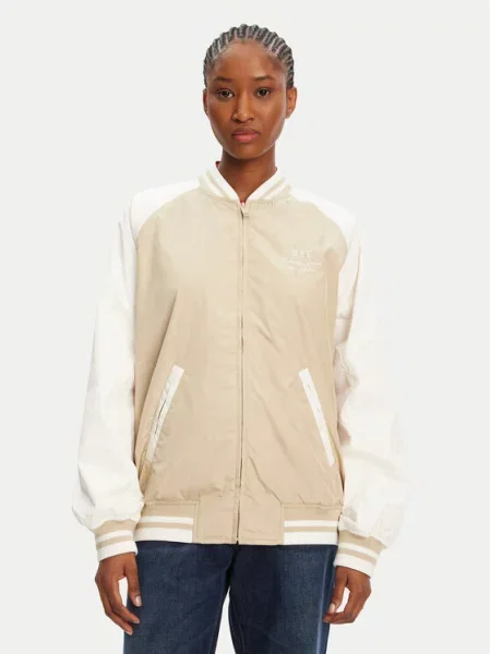 Tommy Jeans kurtka bomber przejściowa beżowy