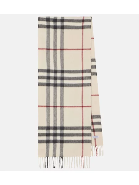 Кашмирен кариран шал Burberry сиво