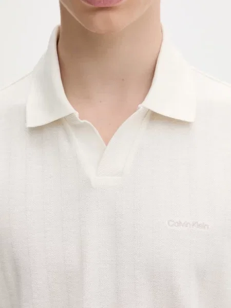 Calvin Klein póló férfi pamuttal bézs