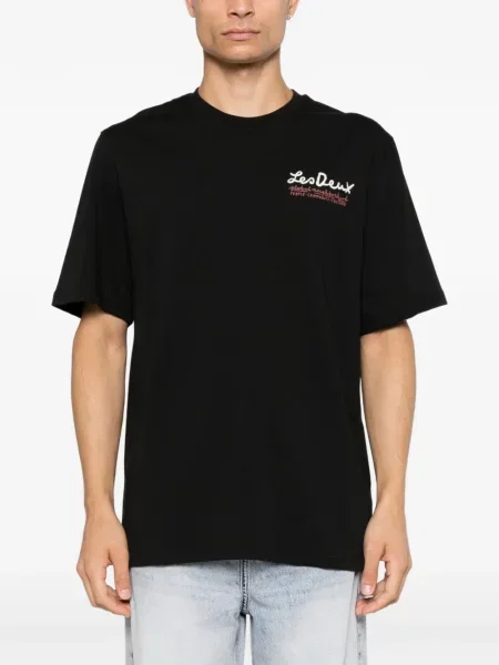 Tricou Les Deux cu imagine negru