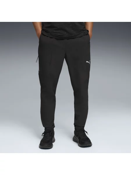 Spodnie treningowe tkane FLEX STRETCH czarne
