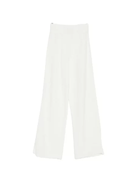 Pantaloni Fabiana Filippi tricotate alb