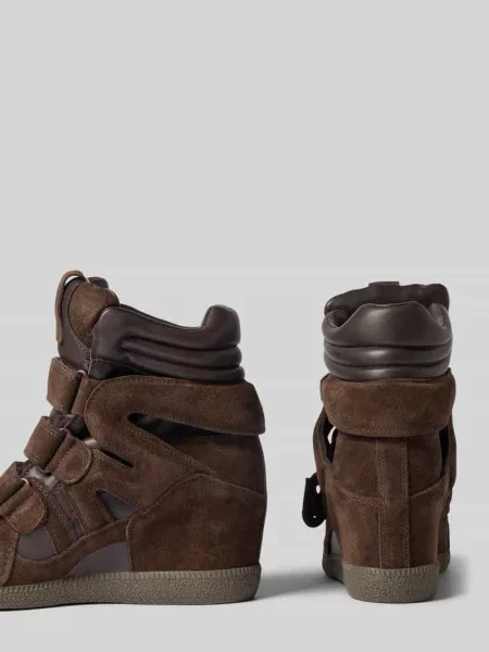 Sneakersy z mieszanki skóry model Mavis' Steve Madden brązowe