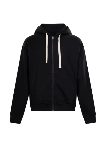 Hanorac cu glugă Jil Sander cu cordon negru