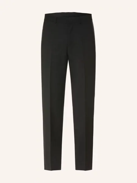 Hugo Smokingové Kalhoty Hesten Extra Slim Fit S Pruhy Z Galonu black černé
