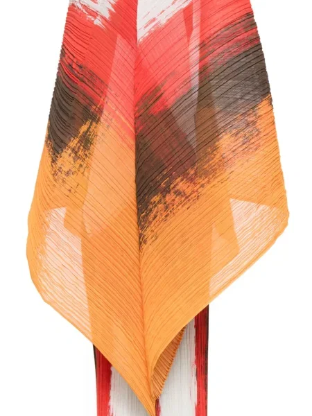Top Pleats Please Issey Miyake cu imagine cu imprimeu abstract roșu