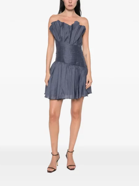 Rochie mini Aje cu volane albastru