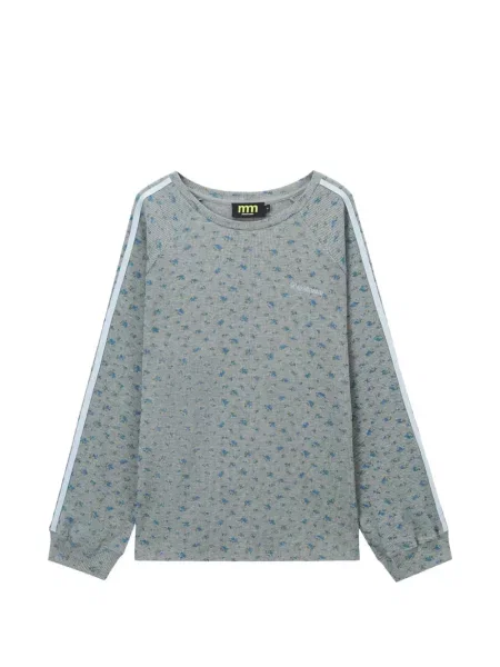 Tricou Mini Cream cu model floral cu imagine lung gri