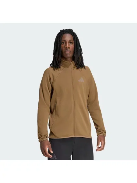 Kurtka polarowa Terrex Xperior CLIMAWARM+ Ventknit brązowa