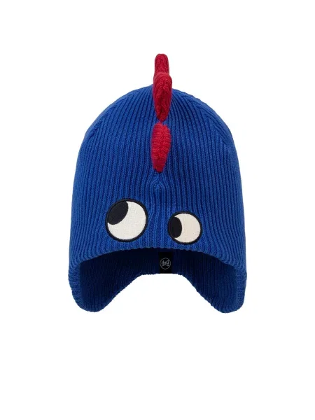BUFF KNITTED BEANIE Czapka dziecięca FUN DRAGON COBALT one size czerwona