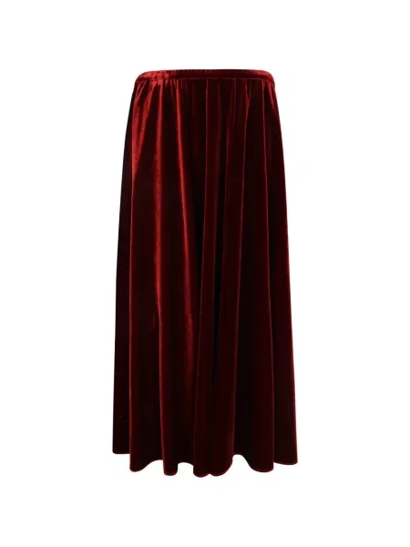 Fusta maxi Alberta Ferretti de catifea roșu