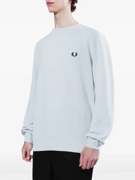Pulover Fred Perry cu broderie albastru
