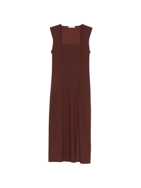 Rochie midi Patrizia Pepe până la genunchi de costum maro