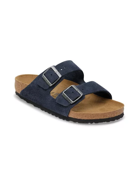 Birkenstock Arizona Suede Leather Regular Fit Kobiety Sandały Birkenstock Size: niebieski