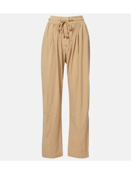 Pantaloni Isabel Marant cu picior lat bej