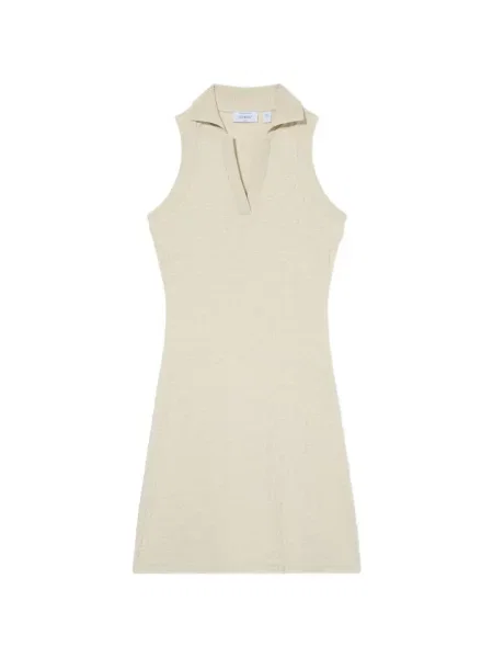 Rochie mini Off-white din jacard cu autograf alb