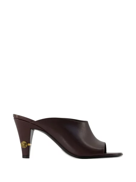 Papuci tip mules Versace din piele maro