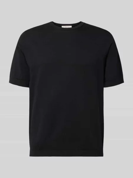 T-shirt o kroju regular fit z czystej bawełny model TORINO' Selected Homme czarna