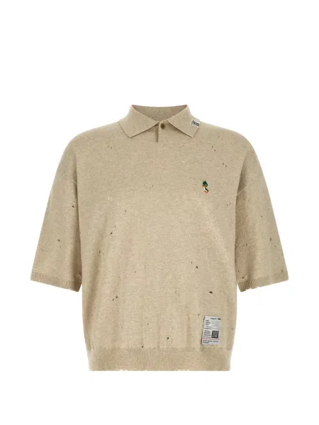 Tricou polo Maison Mihara Yasuhiro cu broderie