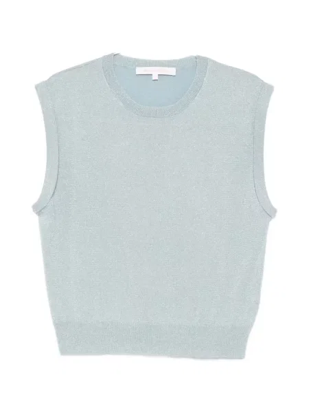 Top Absolut Cashmere bez rękawów z kaszmiru niebieski