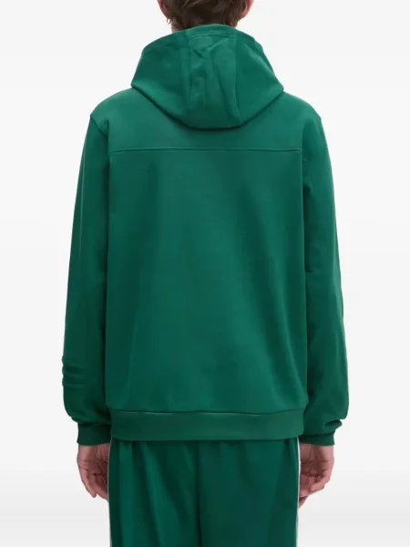 Hanorac cu glugă Adidas cu broderie verde