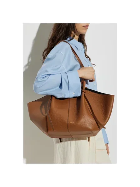 Yuzefi torebka shopper skórzana LARGE MOCHI brązowa