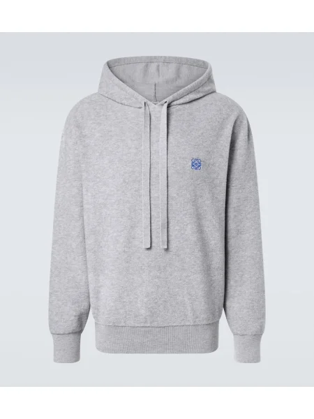 Gyapjú kapucnis melegítő felső Loewe szürke