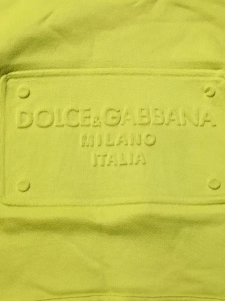 Hanorac cu glugă Dolce & Gabbana cu autograf verde