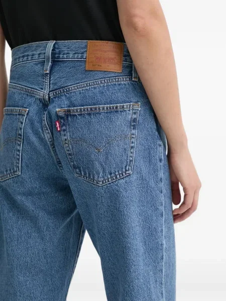Pantaloni Levi's® de catifea cord cu dungi cu buzunar frontal albastru