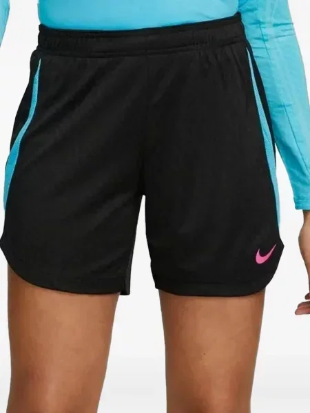 Pantaloni scurți Nike alergare cu talie înaltă în carouri albastru