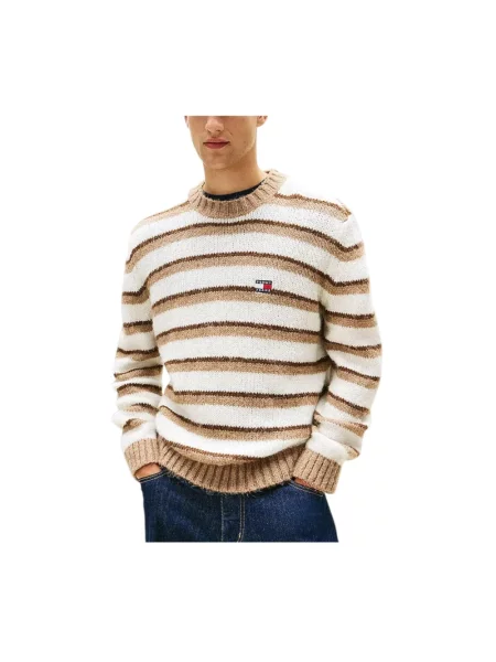 Sweter o kroju regular fit z dzianiny z dodatkiem wełny z alpaki Tommy Hilfiger beżowy