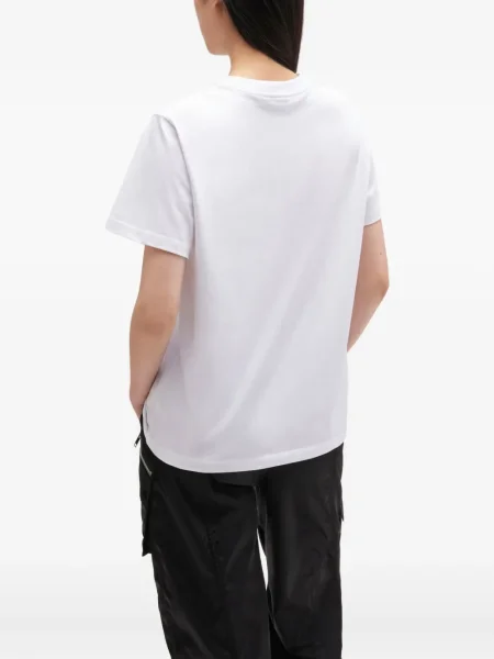 Tricou Ganni cu funde alb