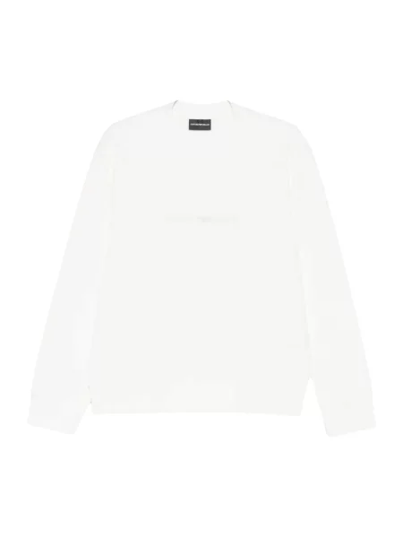 Bluza Emporio Armani z nadrukiem z dżerseju biała
