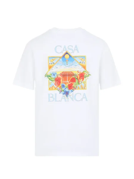 Tricou Casablanca cu model floral cu imagine alb