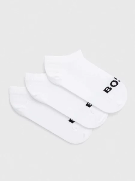 BOSS BLACK Șosete/tălpici 3 pack as-logo-cc-w alb