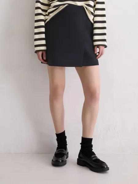 Спідниця міні Marc O’Polo темно-синій бавовна/поліестер синя