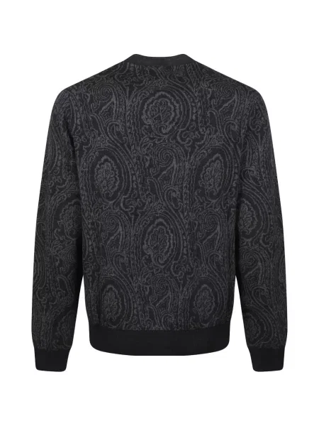 Πουλόβερ Etro paisley ζακάρ μαύρο