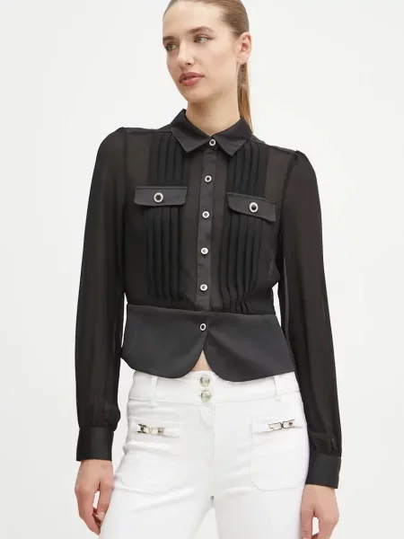 Morgan camasa femei cu guler clasic regular negru