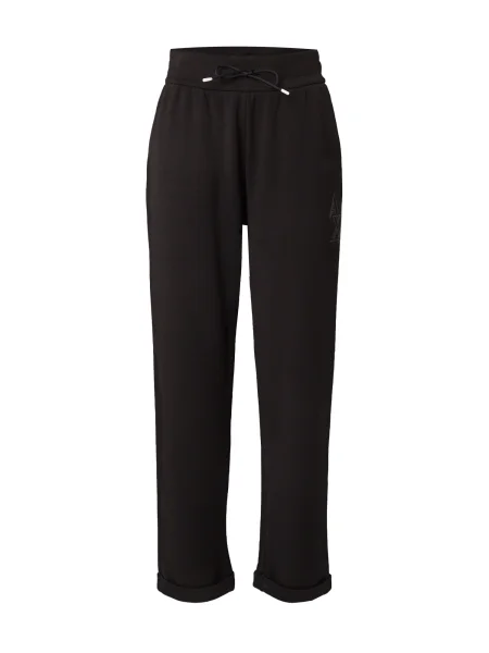 Armani Exchange pantaloni de trening femei drept high waist negru