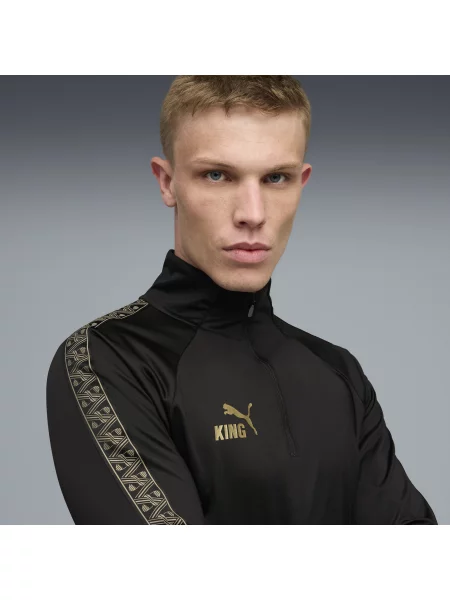 Bluza piłkarska KINGtouch z zamkiem czarna