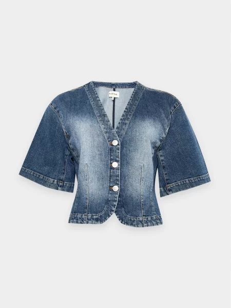 Munthe Blúzka CASSIA denim modrá