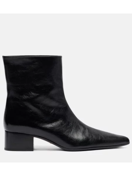 Cizme scurte Khaite din piele negru