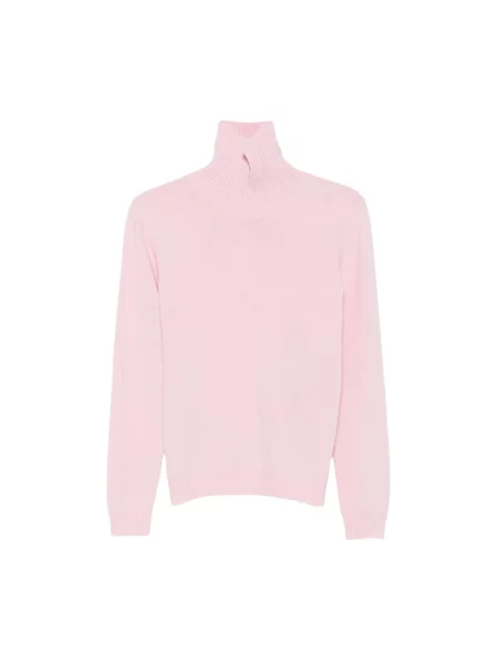 Sweter z golfem Jil Sander różowy
