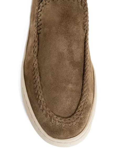 Pantofi loafer Officine Creative din piele de căprioară maro