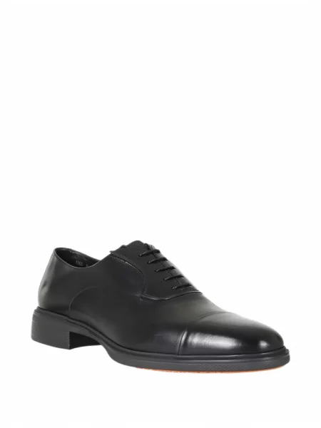 Oxford Santoni din țesătură twill negru