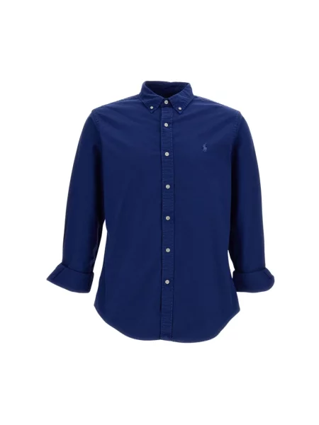 Koszula Polo Ralph Lauren z twillu niebieska