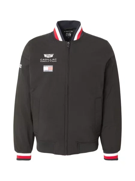 TOMMY HILFIGER Prehodna jakna TH x REPLICA VARSITY rdeča / črna bela