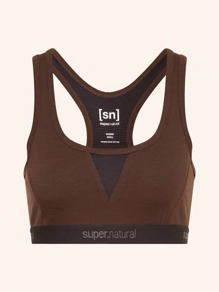 Super.Natural Sportovní Podprsenka Semplice S Merino Vlnou hnědá