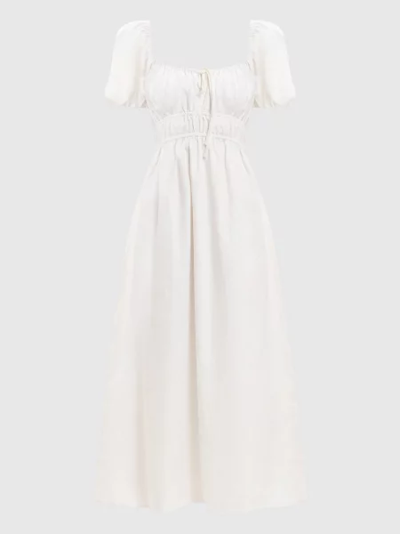 Сукня міді Brigitte з льону Faithfull біла
